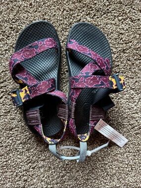 Chaco Kids Strappy Sandals in Black and Pink
